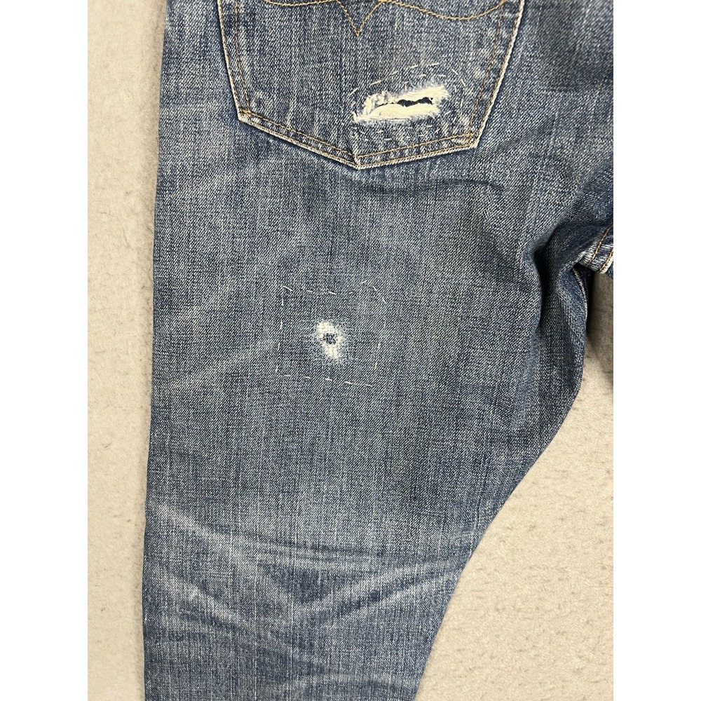 Polo Ralph Lauren Varick Slim Straight Distressed Serape Patchwork Mens 31x30 - Picture 15 of 16
